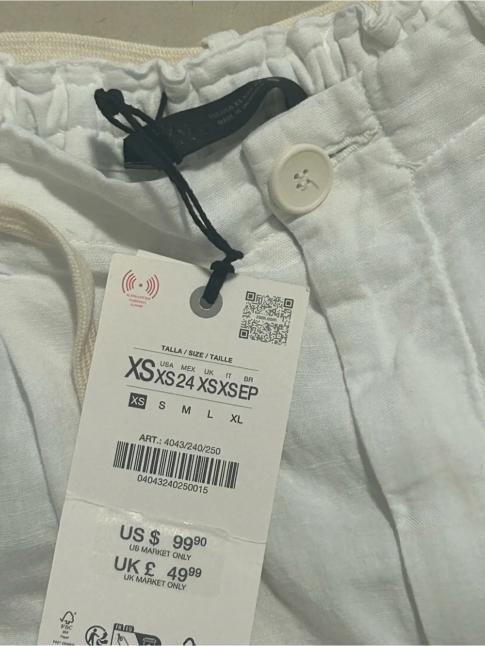 ZARA ZW COLLECTION LINEN PANTS